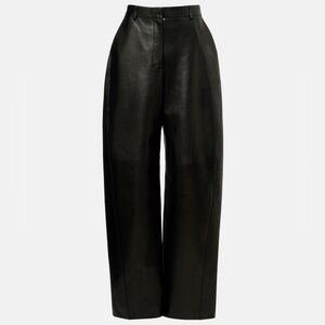 Givenchy High-rise leather barrel-leg pants - 100% Lamb Leather, Italy